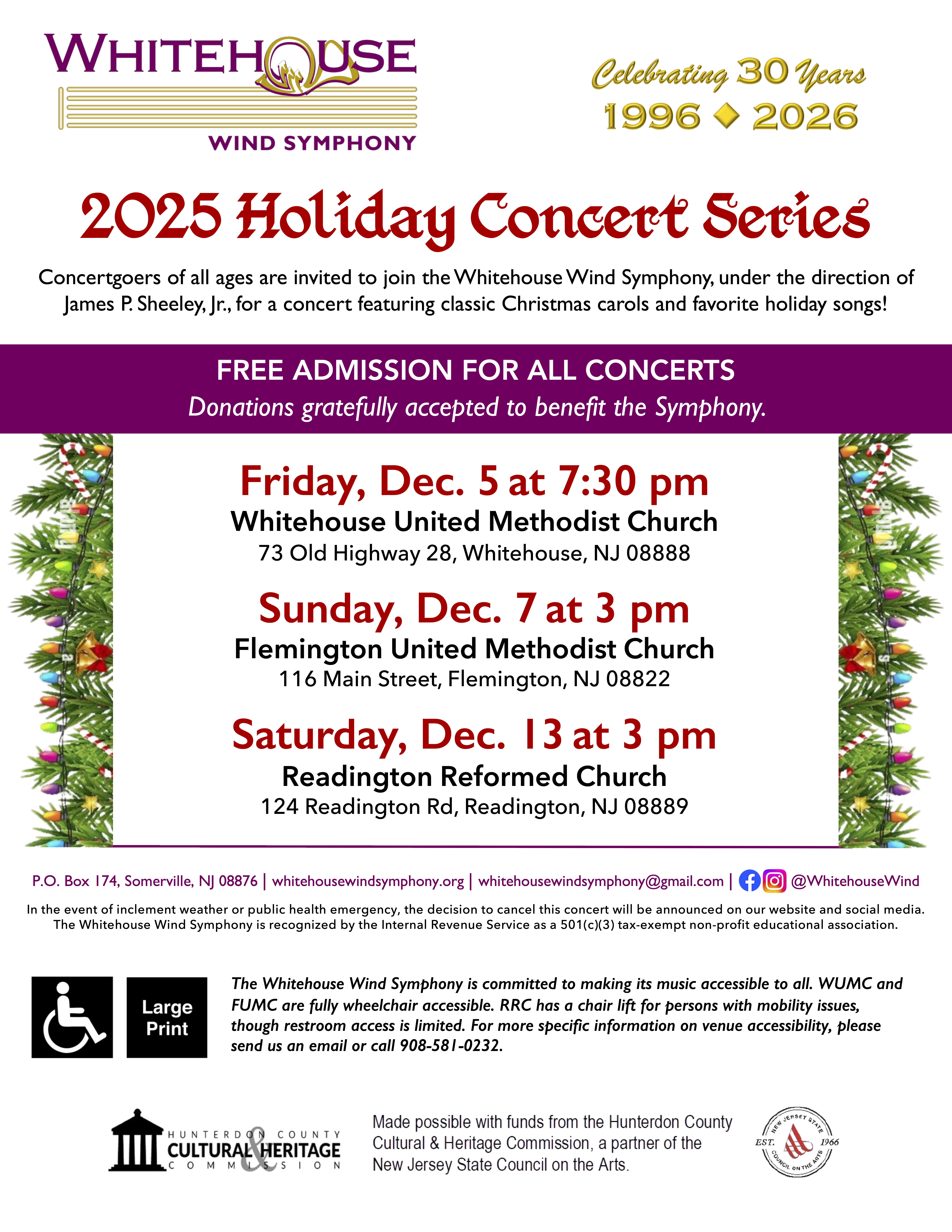 December 2025 Holiday Concert Flyer