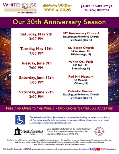 2026 Concert Series Flyer